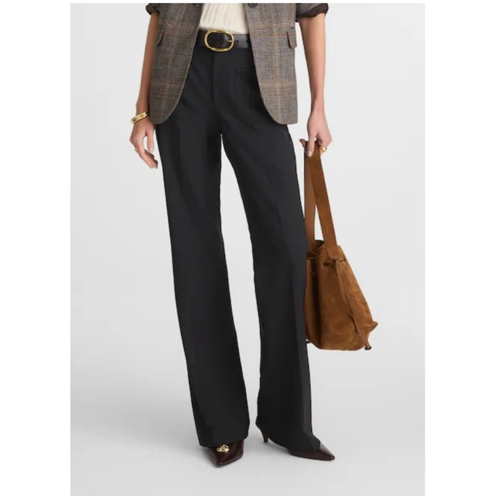 Madewell High-Rise Bootcut Trouser Patch Pocket Jet Black NX570 Size 14 NWT